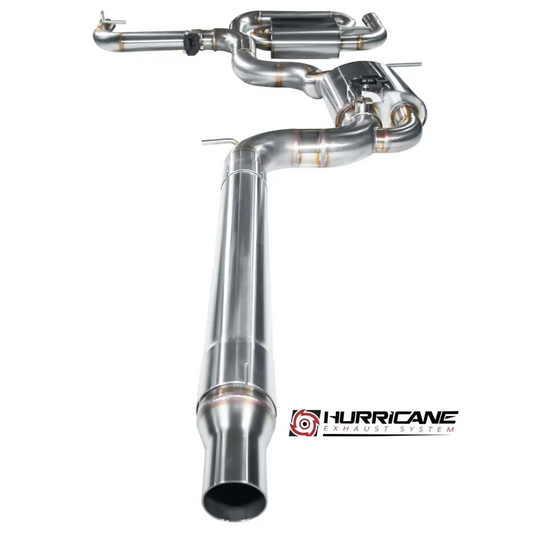 Hurricane 3,5’’ Abgasanlage für VW Scirocco III / R 2.0 TSI 265-280PS V3 - Abgasanlagen / Downpipes