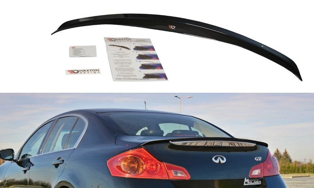 Maxton Design Spoiler für Infiniti G37 Limousine schwarz hochglanz