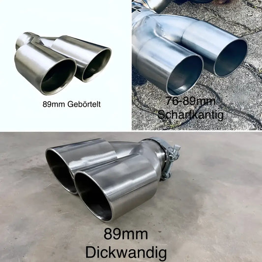 L-Performance - Audi S3 8V Terrorline Klappenauspuff 3,5-2x3Zoll mit CH Zulassung - Abgasanlagen / Downpipes