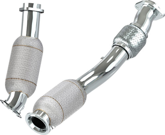 Capristo Satz Downpipes mit 250 Zellen Sportkat für BMW Alpina B3 / B4