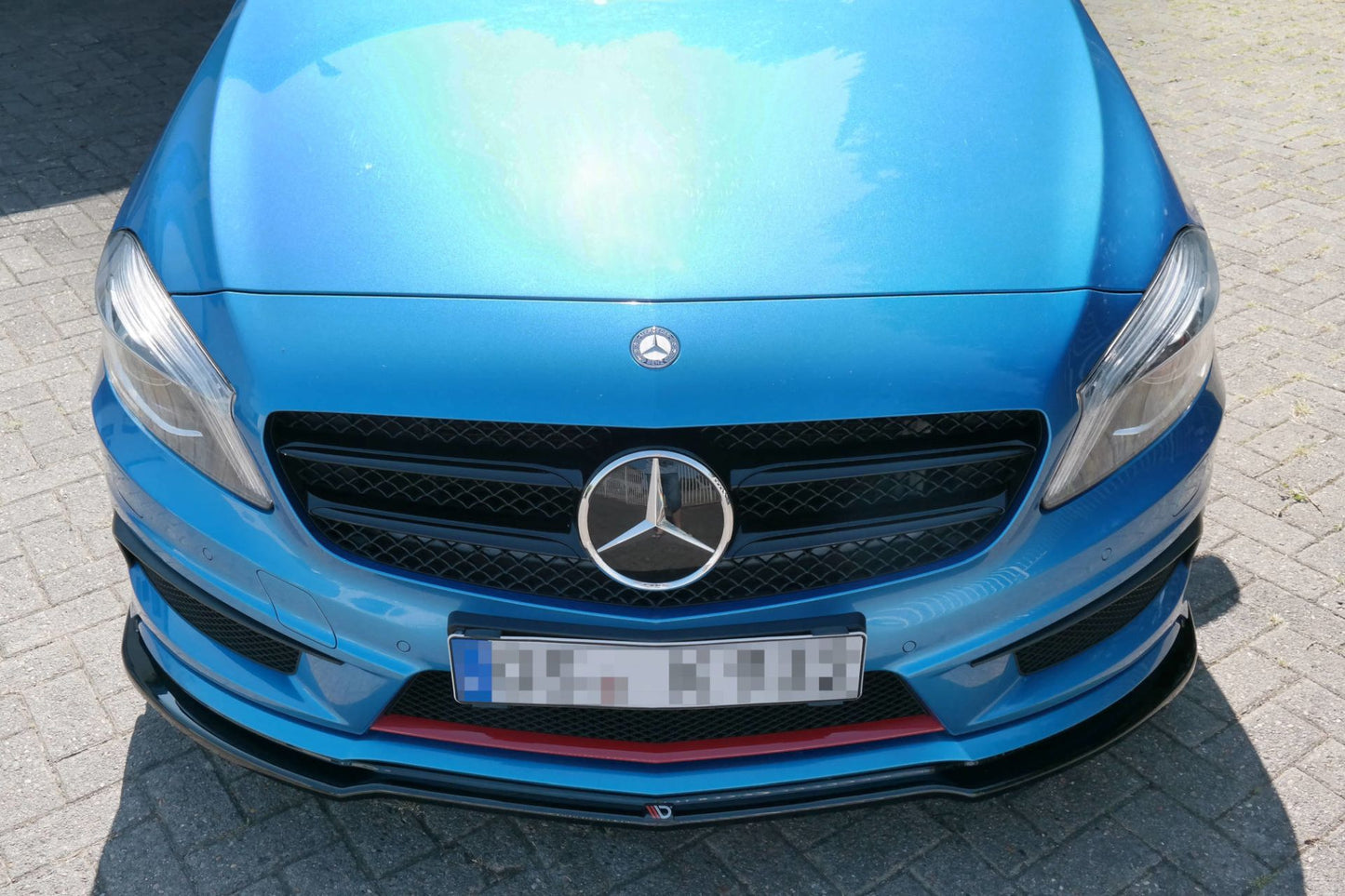 Maxton Design Frontlippe für Mercedes A-Klasse W176 AMG-Paket Vorfacelift schwarz strukturiert