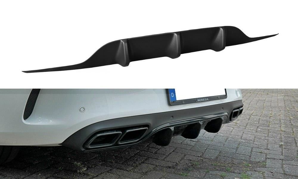 Maxton Design Diffusor für Mercedes C-Klasse W205 C63 AMG Coupe schwarz strukturiert