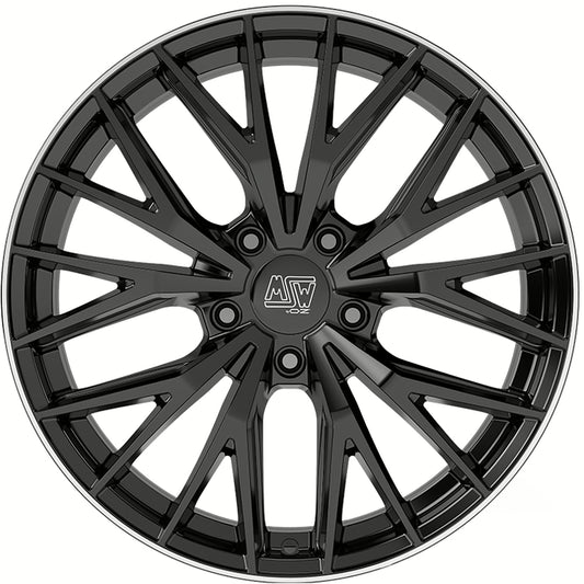 MSW | MSW 44 | 8.5x20 | 5x112 | ET35 | GLOSS BLACK+DIAMOND LIP | W19416503TGA