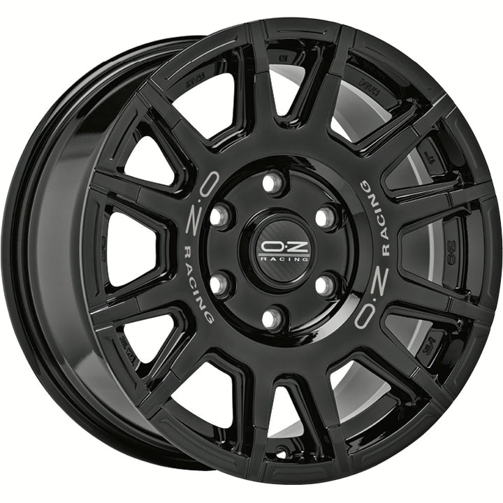 OZ | RALLY LEGEND | 8x17 | 5x120 | ET35 | GLOSS BLACK + DARK LETTERING | W01E00001CAJ