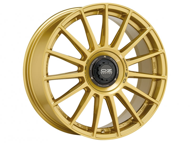 OZ | SUPERTURISMO EVOLUZIONE | 8.5x19 | 5x112 | ET38 | RACE GOLD BLACK LETTERING | W01852203E77
