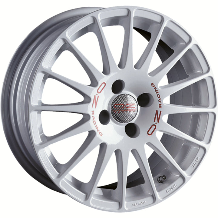 OZ | SUPERTURISMO WRC | 7x16 | 4x100 | ET37 | RACE WHITE RED LETTERING | W01895200W33