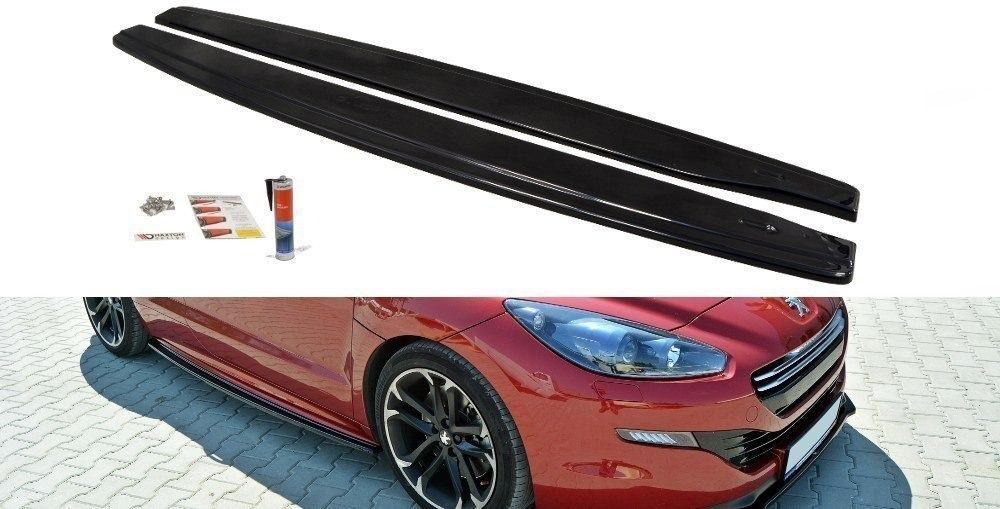 Maxton Design Seitenschweller für Peugeot RCZ schwarz strukturiert