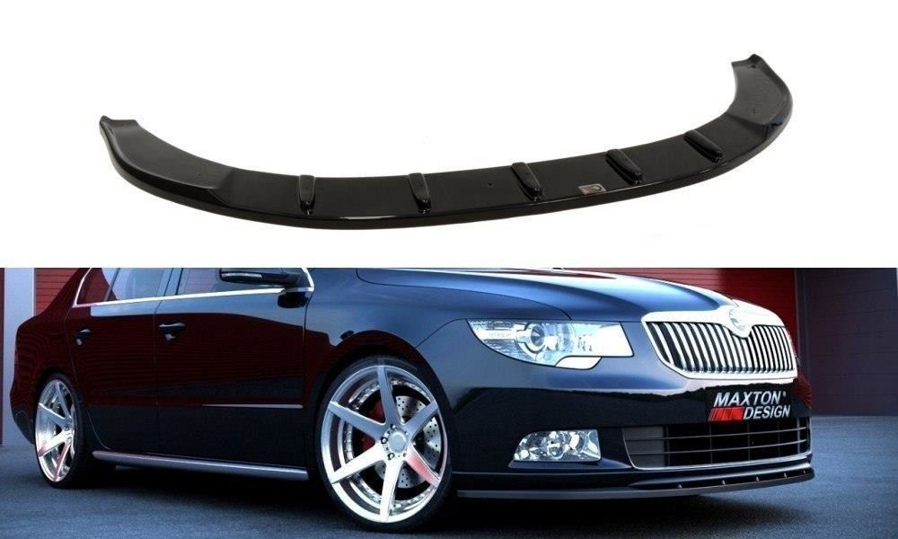 Maxton Design Frontlippe für Skoda Superb MK2 schwarz hochglanz