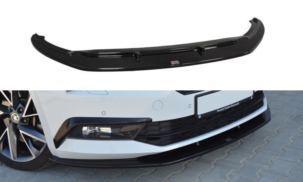 Maxton Design Frontlippe für Skoda Superb MK3 schwarz hochglanz