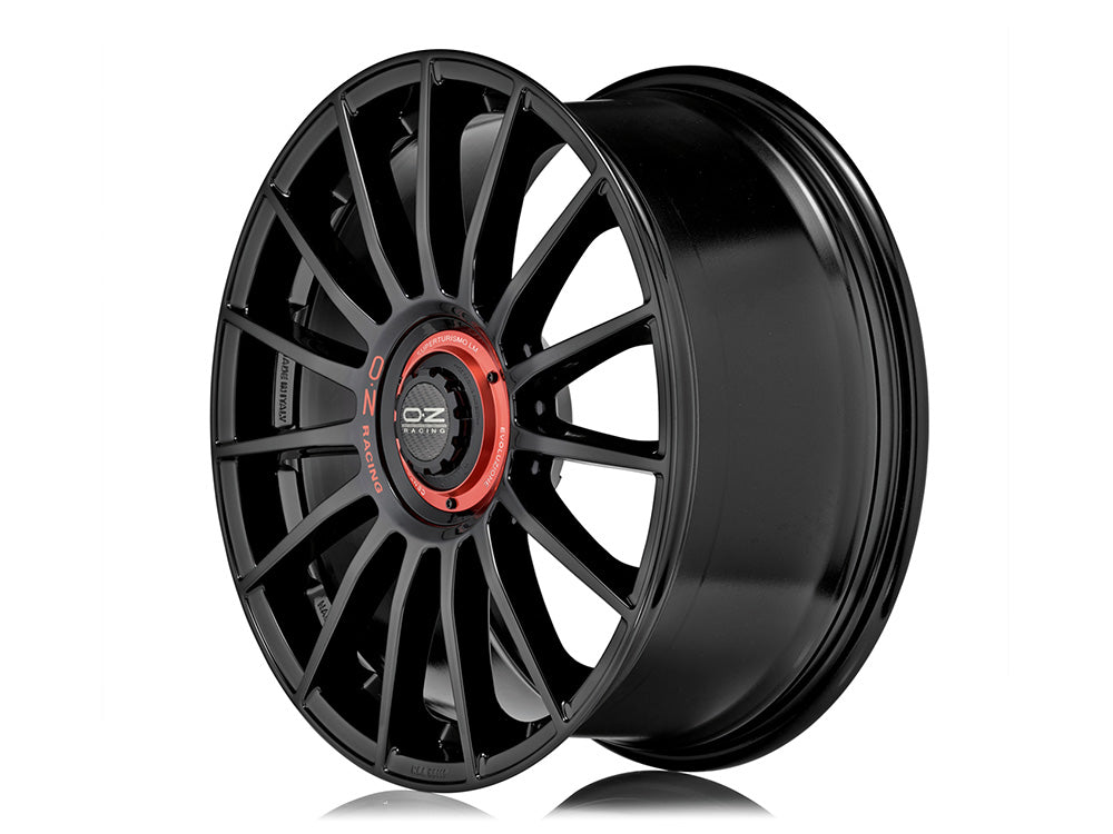 OZ | SUPERTURISMO EVOLUZIONE | 8.5x19 | 5x112 | ET44 | GLOSS BLACK + RED LETTERING | W01852209EM4