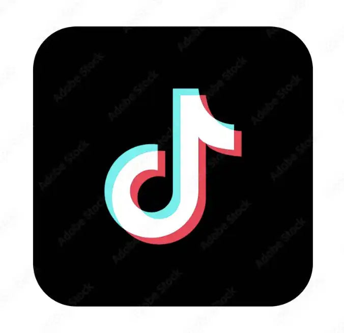 TikTok-Logo mit einem Glitch-Effekt.