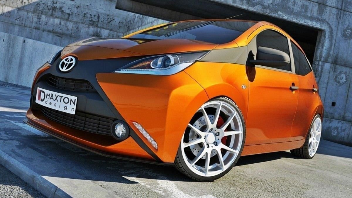 Maxton Design Frontlippe für Toyota Aygo MK2 schwarz strukturiert