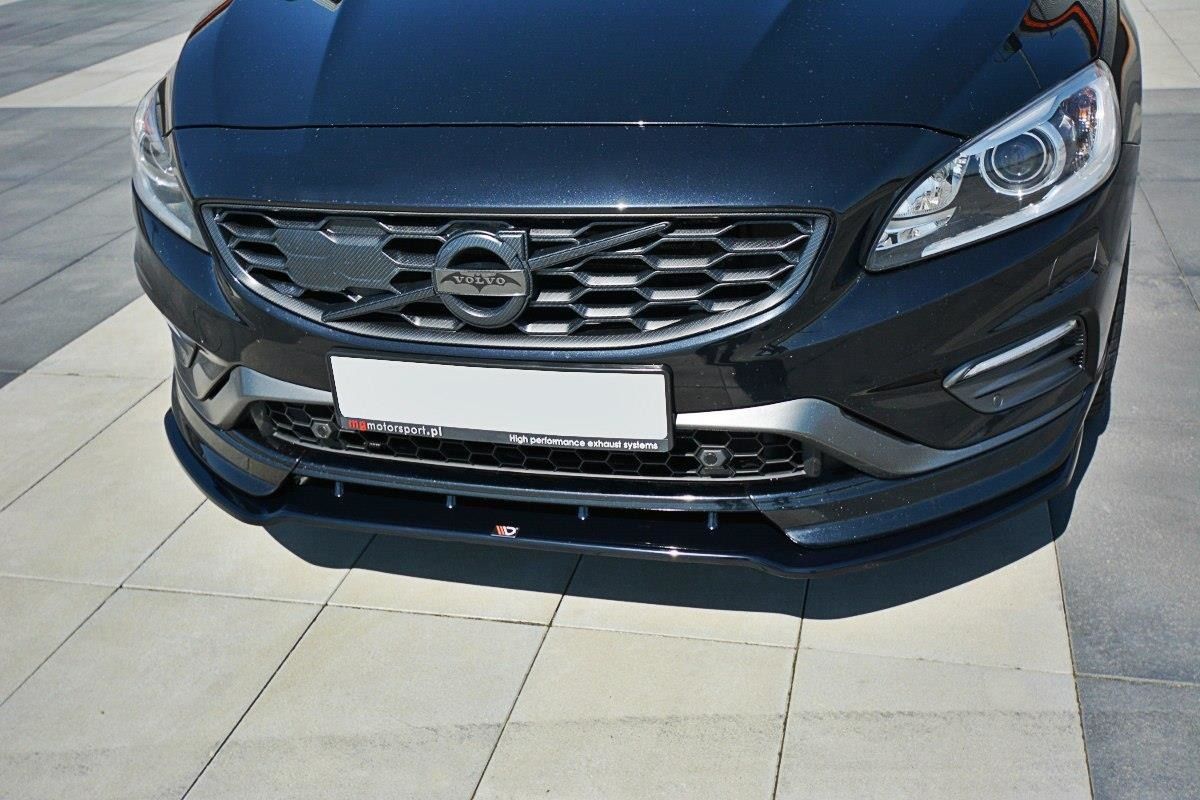 Maxton Design Frontlippe für Volvo V60 Facelift schwarz hochglanz