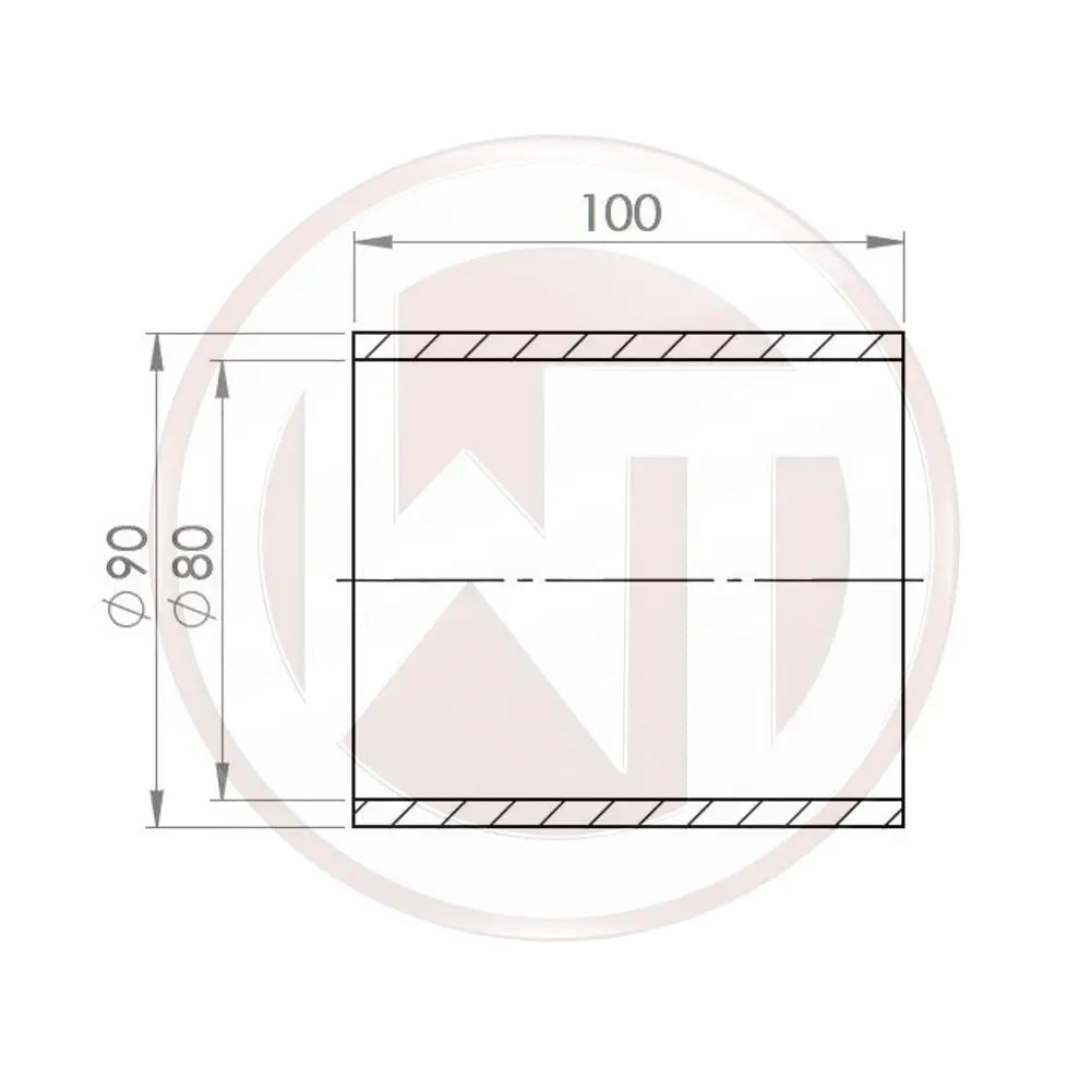 Wagner 80mm Silikonverbinder gerade schwarz - 1004166