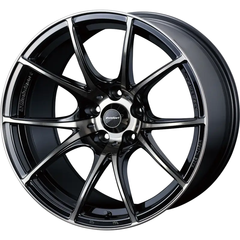 WEDS SPORT | Design: SA-10R | Gr?sse: 9.5x18 | ET: 38 | Lochkreis: 5x114.3 | Farbe: zebra black bright