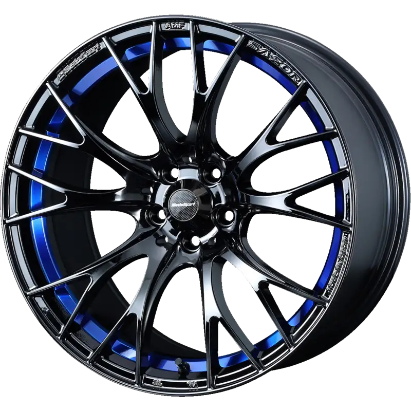 WEDS SPORT | Design: SA-20R | Gr?sse: 8.5x18 | ET: 45 | Lochkreis: 5x100 | Farbe: blue light chrome II