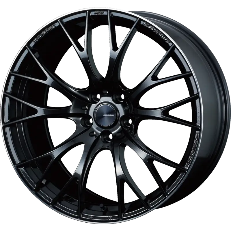 WEDS SPORT | Design: SA-20R | Gr?sse: 8.5x19 | ET: 45 | Lochkreis: 5x114.3 | Farbe: metal black polished edge