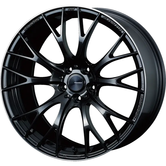 WEDS SPORT | Design: SA-20R | Gr?sse: 9.5x19 | ET: 38 | Lochkreis: 5x114.3 | Farbe: metal black polished edge
