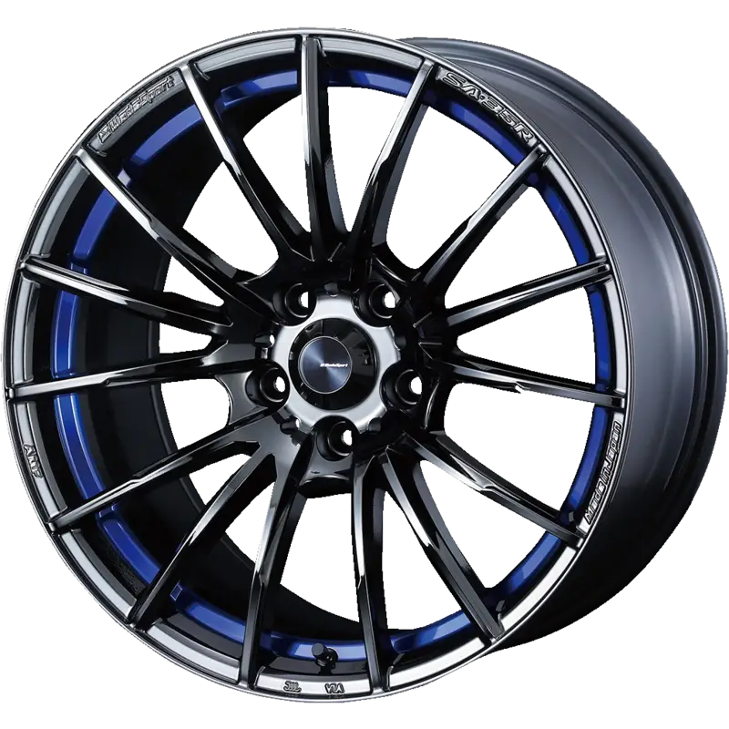 WEDS SPORT | Design: SA-35R | Gr?sse: 9.5x18 | ET: 38 | Lochkreis: 5x114.3 | Farbe: blue light chrome II