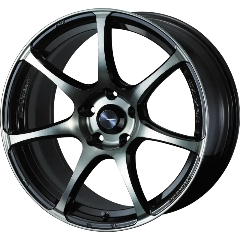 WEDS SPORT | Design: SA-75R | Gr?sse: 9.5x18 | ET: 38 | Lochkreis: 5x114.3 | Farbe: worth black clear