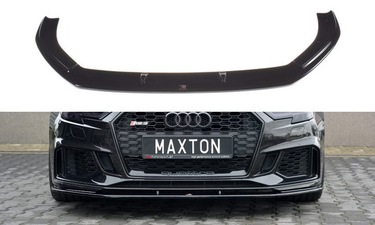 Maxtondesign Frontlippe V.1 für Audi RS3 8V.2 Facelift schwarz hochglanz