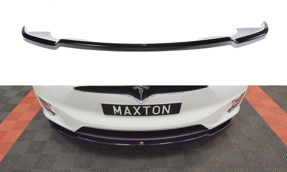 Maxtondesign Frontlippe V.1 für Tesla Model X schwarz hochglanz