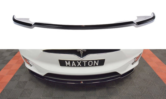 Maxtondesign Frontlippe V.1 für Tesla Model X schwarz hochglanz