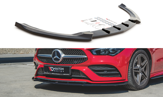 Maxtondesign Frontlippe für Mercedes Benz CLA-Klasse C118 AMG-Paket schwarz strukturiert