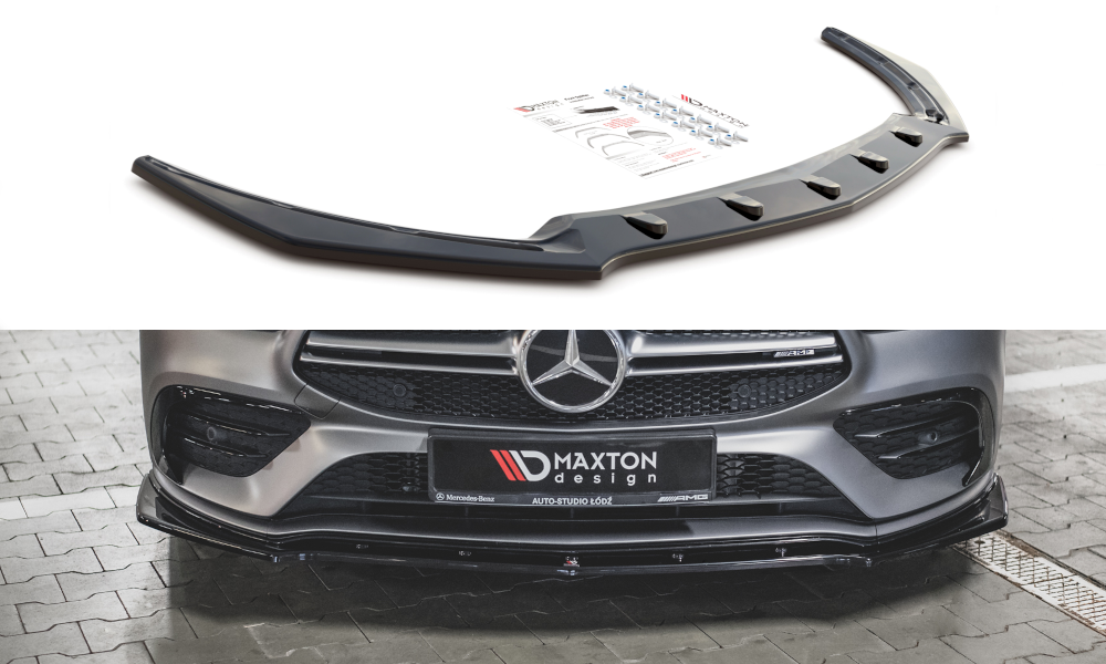 Maxtondesign Frontlippe für Mercedes Benz CLA-Klasse C118 A35 AMG schwarz strukturiert