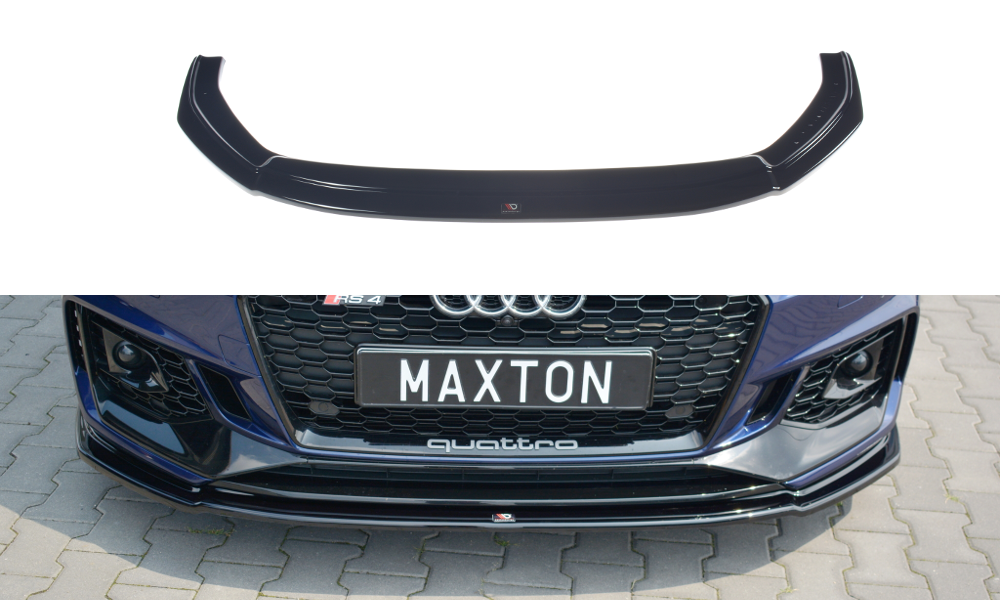 Maxtondesign Frontlippe für Audi RS4 B9 schwarz strukturiert