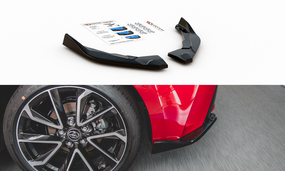 Maxtondesign Diffusor Erweiterung li/re für Toyota Corolla XII Schrägheck schwarz strukturiert