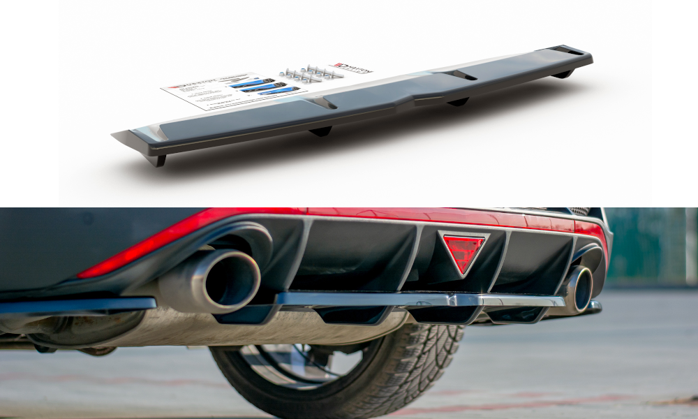 Maxtondesign Diffusor Mit Balken für Hyundai I30N MK3 Carbon Look