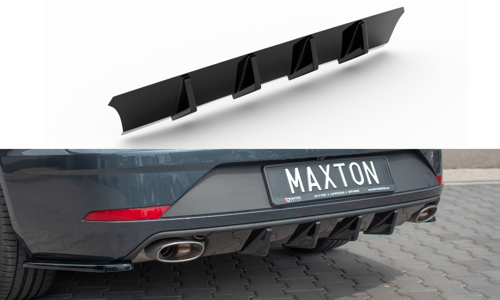 Maxtondesign Diffusor für SEAT Leon MK3 Cupra Kombi Facelift schwarz strukturiert