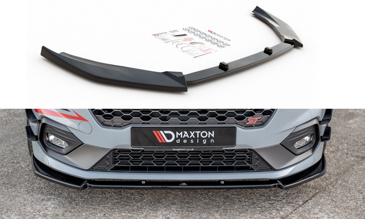 Maxtondesign Frontlippe V.7 für Ford Fiesta MK8 ST|ST-Line schwarz hochglanz