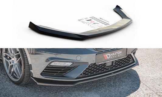 Maxtondesign Frontlippe V.7 für SEAT Leon MK3 Cupra|FR Facelift schwarz hochglanz