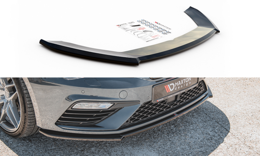 Maxtondesign Frontlippe V.4 für SEAT Leon MK3 Cupra|FR Facelift schwarz hochglanz