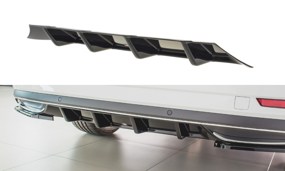Maxtondesign Diffusor für Skoda Superb MK3 Facelift Carbon Look