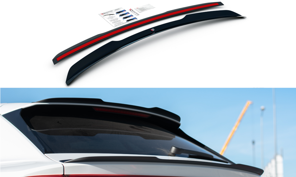 Maxtondesign Spoiler für Audi Q8 MK1 S-Line schwarz hochglanz
