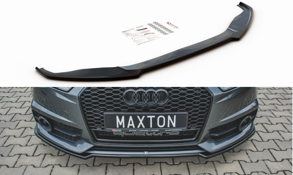 Maxtondesign Frontlippe für Audi A6|S6 C7 S-Line Facelift schwarz strukturiert