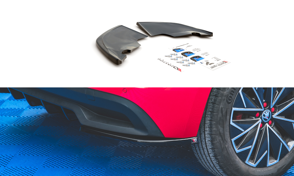 Maxtondesign Diffusor Erweiterung li/re für Skoda Kamiq Carbon Look