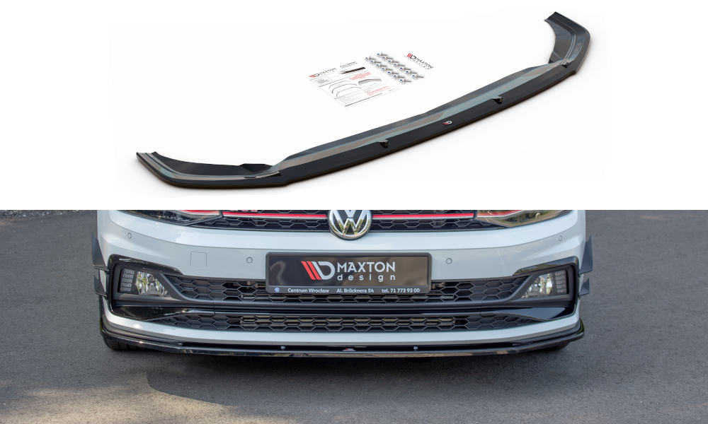 Maxtondesign Frontlippe V.1 für Volkswagen Polo MK6 GTI schwarz hochglanz