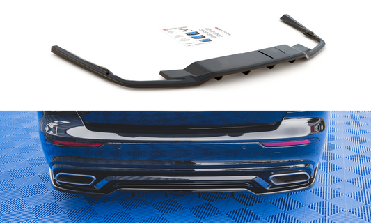 Maxtondesign Diffusor Mit Balken für Volvo S60 MK3 R-Design Carbon Look