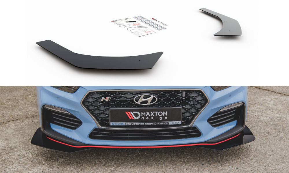 Maxtondesign Canards für Hyundai I30N MK3 Schrägheck Racing schwarz hochglanz