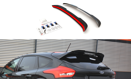 Maxtondesign Spoiler für Ford Focus MK3 ST-Line Facelift schwarz strukturiert