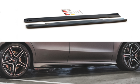Maxtondesign Seitenschweller für Mercedes Benz CLA-Klasse C118 A35 AMG schwarz strukturiert