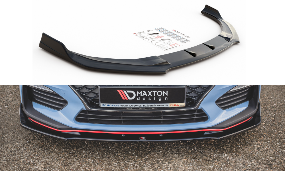 Maxtondesign Frontlippe V.3 für Hyundai I30N MK3 Schrägheck schwarz strukturiert