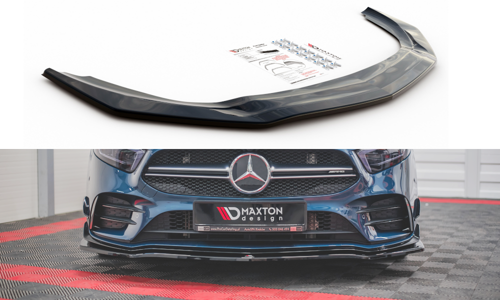 Maxtondesign Frontlippe V.1 für Mercedes Benz A-Klasse W177 A35 AMG schwarz strukturiert