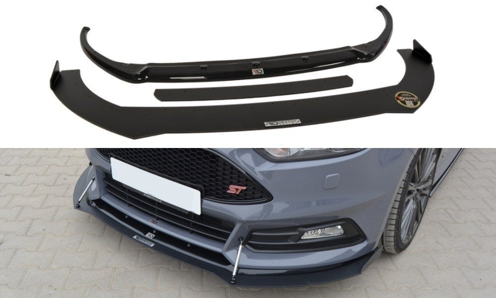 Maxtondesign Frontlippe für Ford Focus MK3 ST Racing schwarz hochglanz