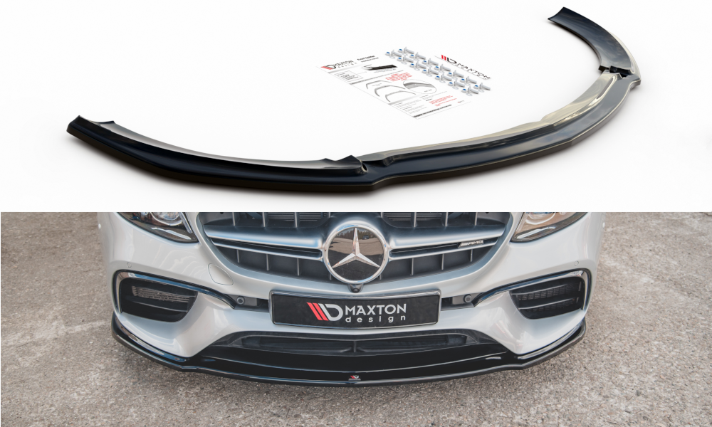 Maxtondesign Frontlippe für Mercedes Benz E-Klasse S213|W213 E63 AMG Kombi|Limousine schwarz hochglanz
