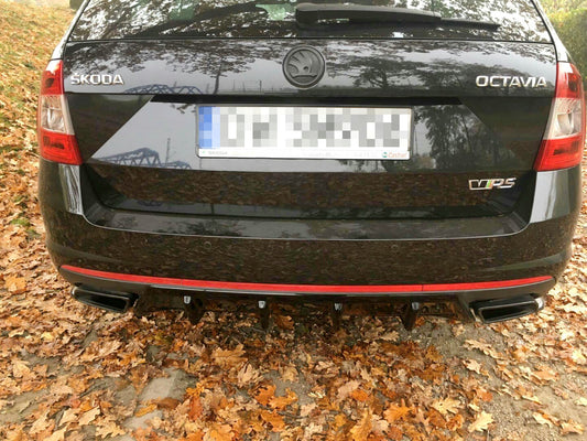 Maxtondesign Diffusor V.1 für Skoda Octavia MK3 RS Kombi/Schrägheck Vorfacelift und Facelift schwarz strukturiert